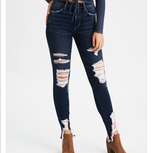 American Eagle high-waisted jeans